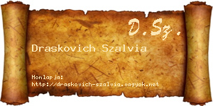 Draskovich Szalvia névjegykártya